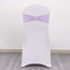 5 Pack Stretch Spandex Chair Sashes Lavender Lilac - Reusable Chair Bands with Silver Diamond Ring Slide Buckle 5"x14"