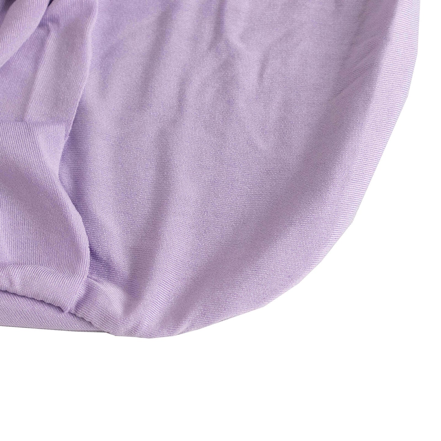 Stretch Spandex Chair Cover Lavender Lilac for Folding Chairs - Secure Fit Slipcover with Silver Rhinestone Buckled Sash Band