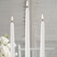 10-Pack Taper Candles Premium Wax Design White - Unscented Candles for Upscale Settings 10"