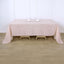 Faux Linen 90"x132" Rectangular Tablecloth Blush Seamless with Slubby Textured - Wrinkle Resistant & Seamless Table Cover