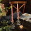 12-Pack Taper Candles Spiral Long Burn Wick Design Blush - Premium Unscented Wax Dinner Candle Sticks 11"