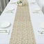 Mesh 12"x108" Table Runner Gold - Sequin Schiffli Lace Design for Stylish Celebrations