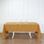 Polyester 60"x126" Rectangle Tablecloth Gold - Wrinkle-Resistant Table Cover for Weddings & Parties