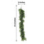 4ft Real Touch Green Artificial Willow and Frond Leaves Garland Vine