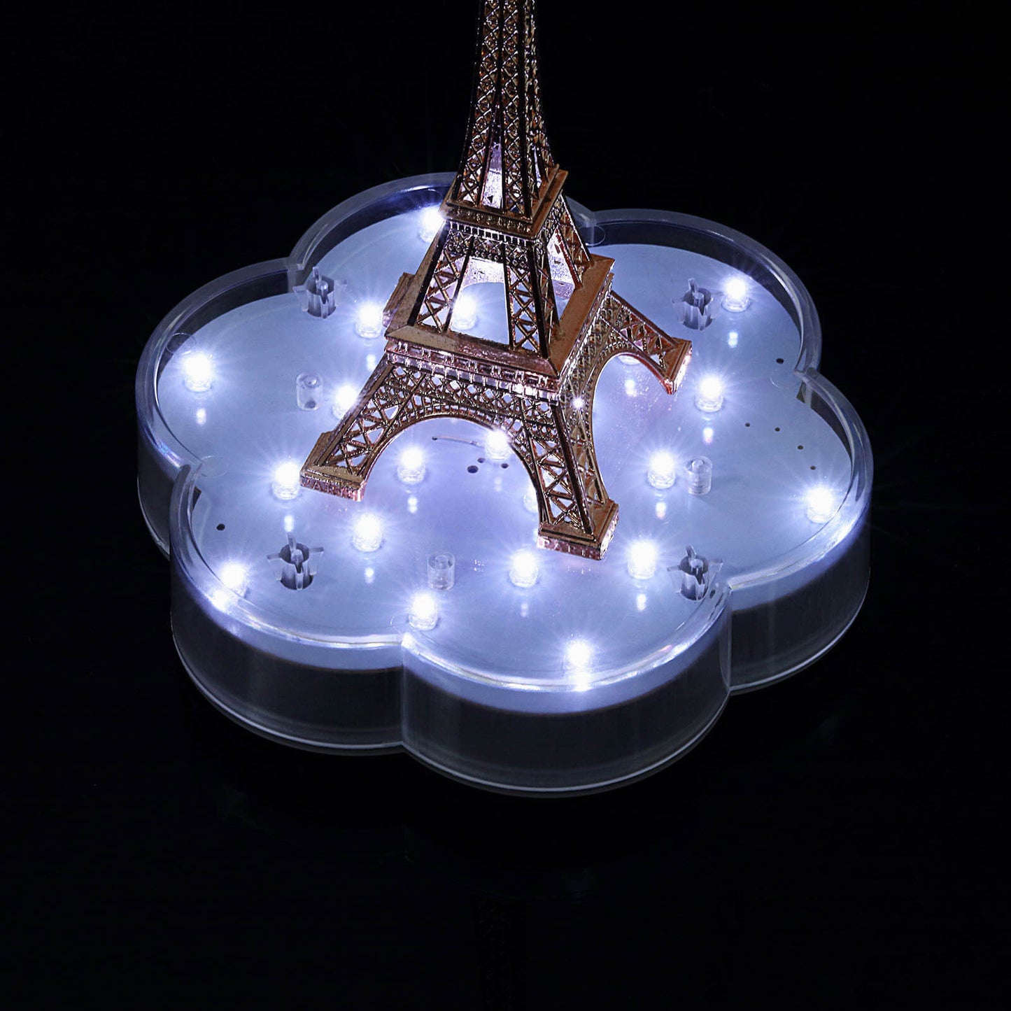 4-Pack LED Disc Lights Flower Shaped Design White - 23 LEDs with Remote DIY Lighting 6"