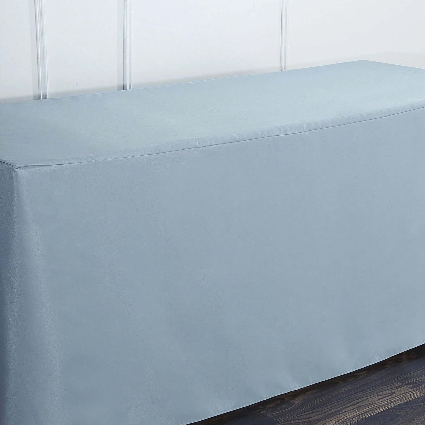 Fitted Polyester 72"x30" Rectangle Tablecloth Dusty Blue - Durable Table Cover