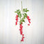 5 Pack 44" Silk Hanging Wisteria Flower Garland Vines in Fuchsia, 3 Strands in 1 Bush