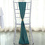5 Pack Polyester Chair Sashes Peacock Teal 6"x108"