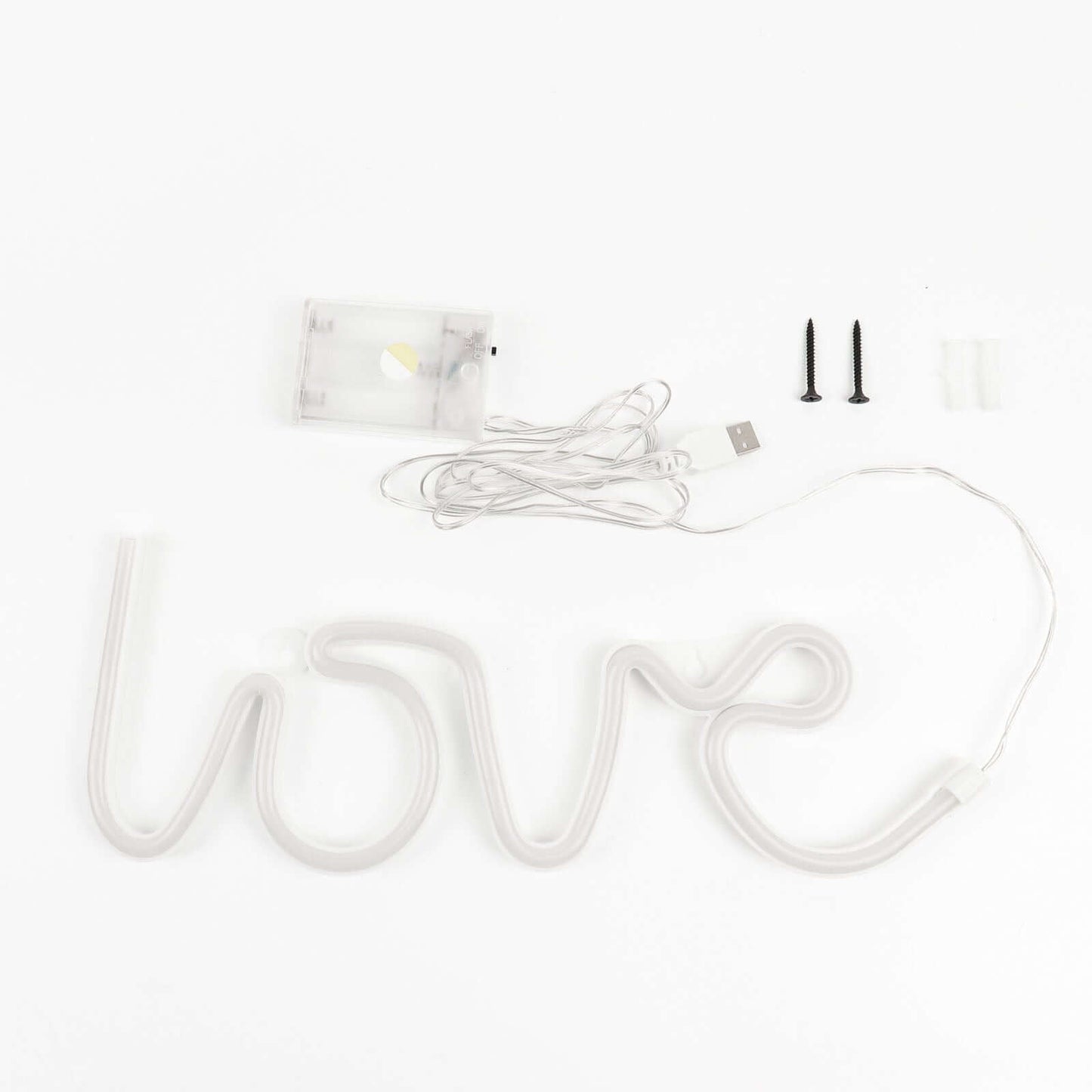 13" Love Neon Light Sign, LED Reusable Wall Decor Lights USB and Battery Operated