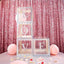 2 Pack 12" Iridescent Clear Baby Shower Party Decoration Boxes, Transparent DIY Balloon Boxes