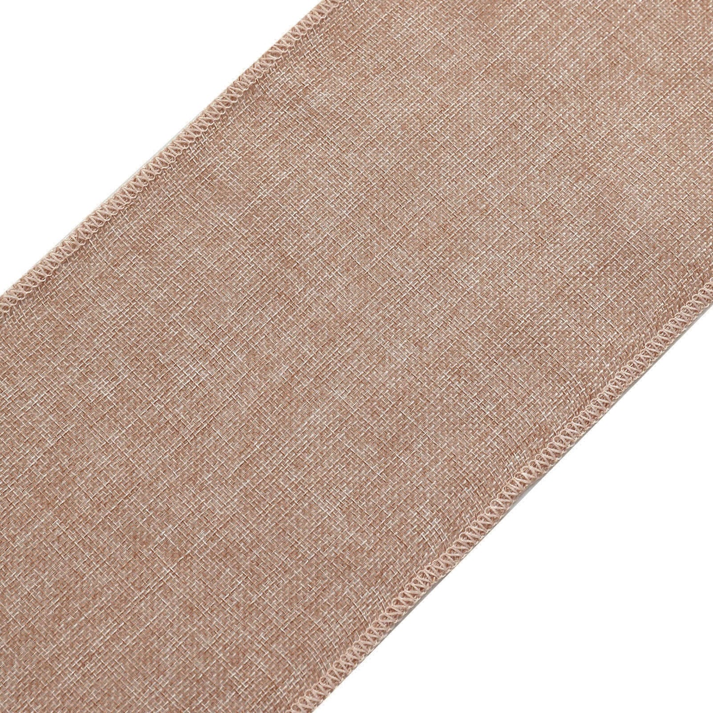 5 Pack Jute Faux Burlap 6"x108" Chair Sashes Dusty Rose - Boho Chic Linen Decor