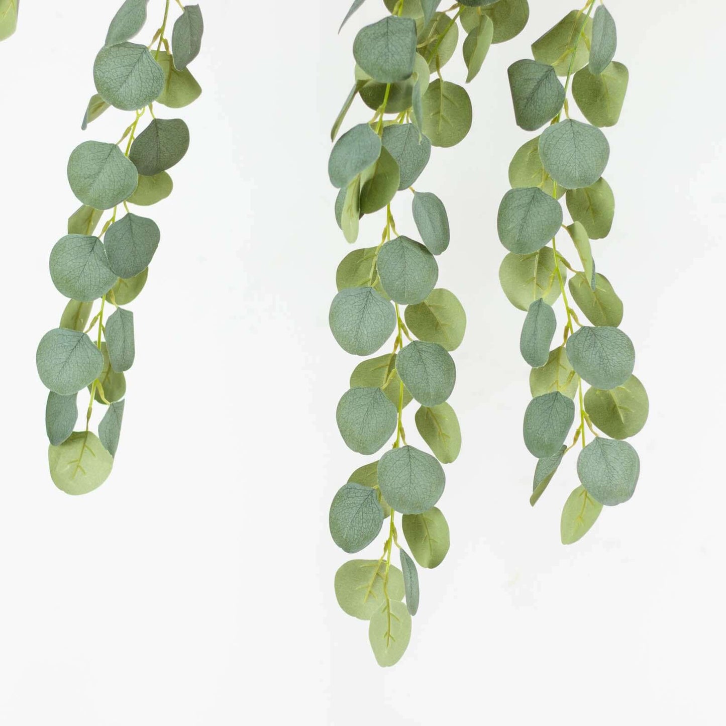 3 Pack 41" Green Real Touch Hanging Silk Silver Dollar Leaf Plant Stems, Artificial Indoor Eucalyptus Sprays
