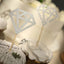 24-Pack Cupcake Toppers Diamond Ring Design Glitter Silver - Party Cake Picks Engagement Decoration Supplies