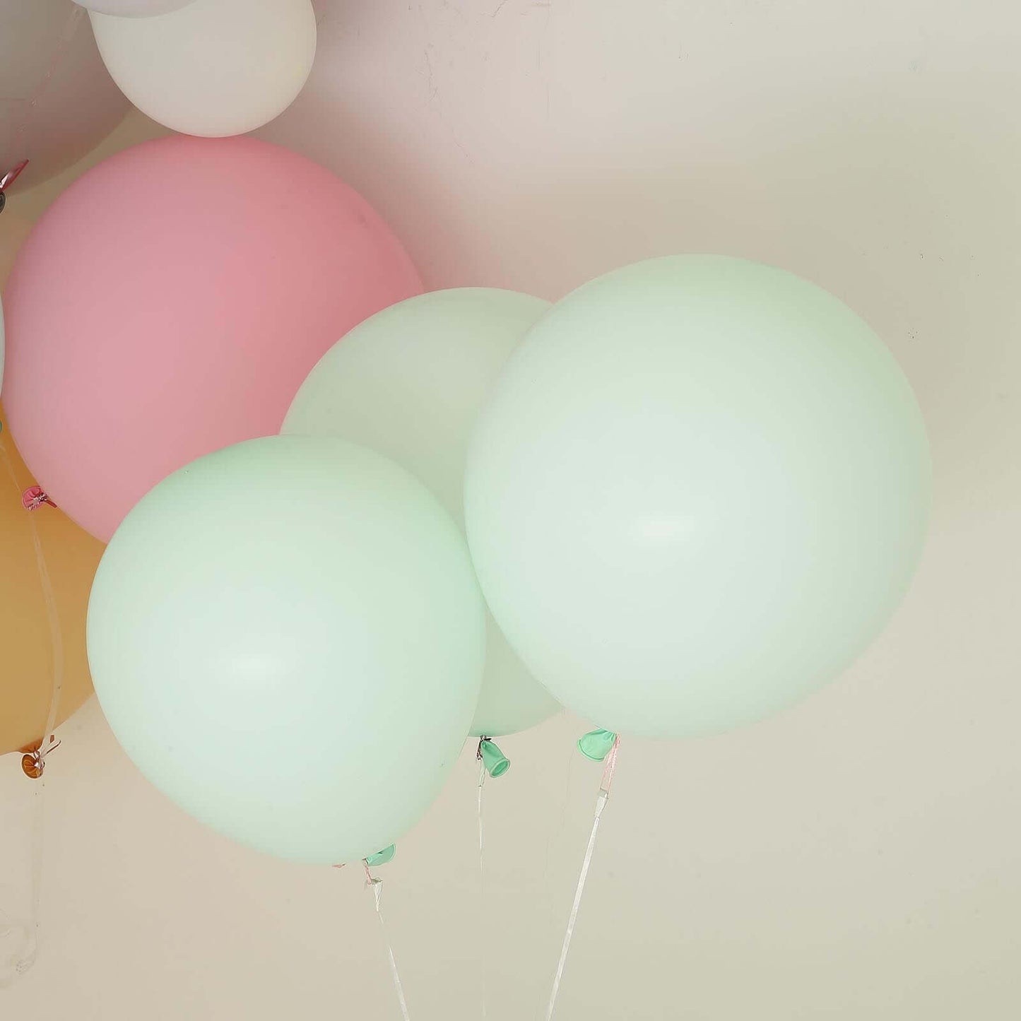 10 Pack 18" Matte Pastel Mint Helium or Air Latex Party Balloons