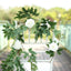 6ft White Artificial Silk Peony Foliage Hanging Flower Garland Vine