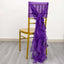Chiffon Chair Sash with Curly Design Purple - Stylish Chair Decorations