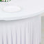 Spandex Round 6ft Table Skirt White with Wavy Skirt-Like Effect Stylish Table Cover for Weddings, Banquets & Trade Shows