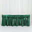 Satin 14ft Table Skirt Hunter Emerald Green - Pleated Double Drape Table Cover
