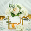2-Pack Metal Flower Stands Gold Geometric Wedding Centerpieces Square Frame - Compact Design 8"