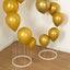 2-Pack 3ft Floating Balloon Floor Stand Kit â€“ White Spiral Balloon Holder with Round Base for Party Decorations