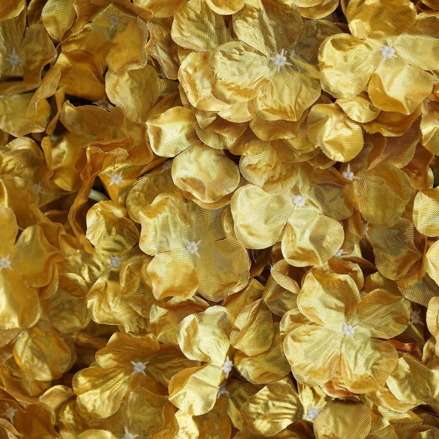 11 Sq ft. Gold UV Protected Hydrangea Flower Wall Mat Backdrop - 4 Artificial Panels