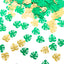 15G Bag Tropical Palm Leaf Table Confetti, Shiny Monstera Metallic Green and Gold Vibrant Eye-Catching Design