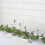 6ft Real Touch Green Artificial Silk Rose Leaf Hanging Vine, Flexible Greenery Table Garland