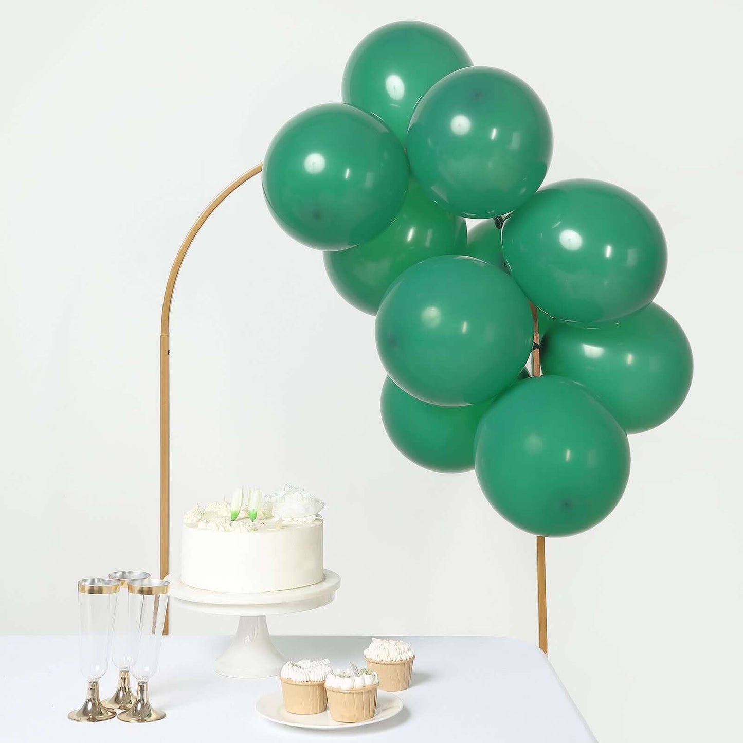 25 Pack 12" Matte Pastel Hunter Emerald Green Helium Air Latex Party Balloons