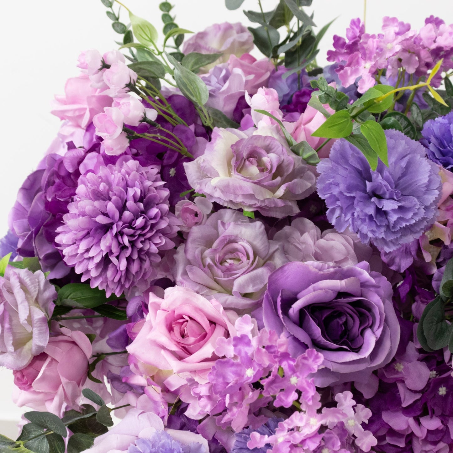 22-Inch Lavender Lilac Silk Flower Grand Centerpiece â€“ Pre-Arranged Artificial Rose, Hydrangea & Chrysanthemum Ball for Wedding & Event DÃ©cor