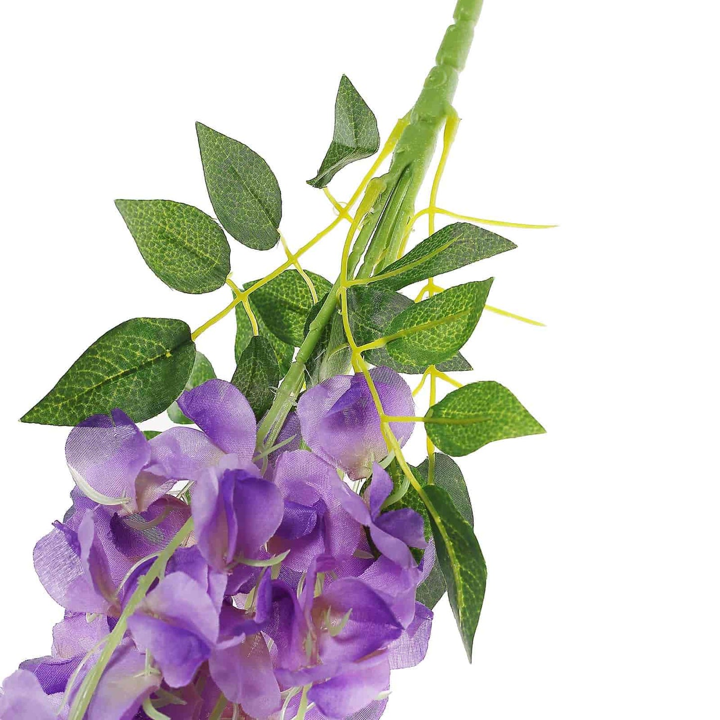 42" Silk Hanging Wisteria Flower Garland Vines in Lavender Lilac, Elaborated 5 Full Strands in 1 Bush