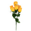 12 Bushes Orange Artificial Premium Silk Flower Rose Bud Bouquets