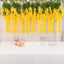 5 Pack 44" Silk Hanging Wisteria Flower Garland Vines in Yellow, 3 Strands in 1 Bush