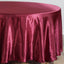 Satin 108" Round Tablecloth Burgundy - Smooth and Lustrous Table Cover