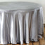 Satin 108" Round Tablecloth Silver - Smooth and Lustrous Table Cover