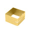 4 Pack Matte Gold Metal Square Napkin Rings with Place Card Holder, Modern Design Multipurpose Napkins Rings