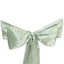 5 Pack Satin Chair Sashes Sage Green - Durable Chair Bows with Shiny Finish 6"x106"