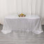 Sequin Dots Polyester 90"x132" Rectangle Tablecloth Shimmering Silver - Seamless, Glittering & Wrinkle Free Table Cover