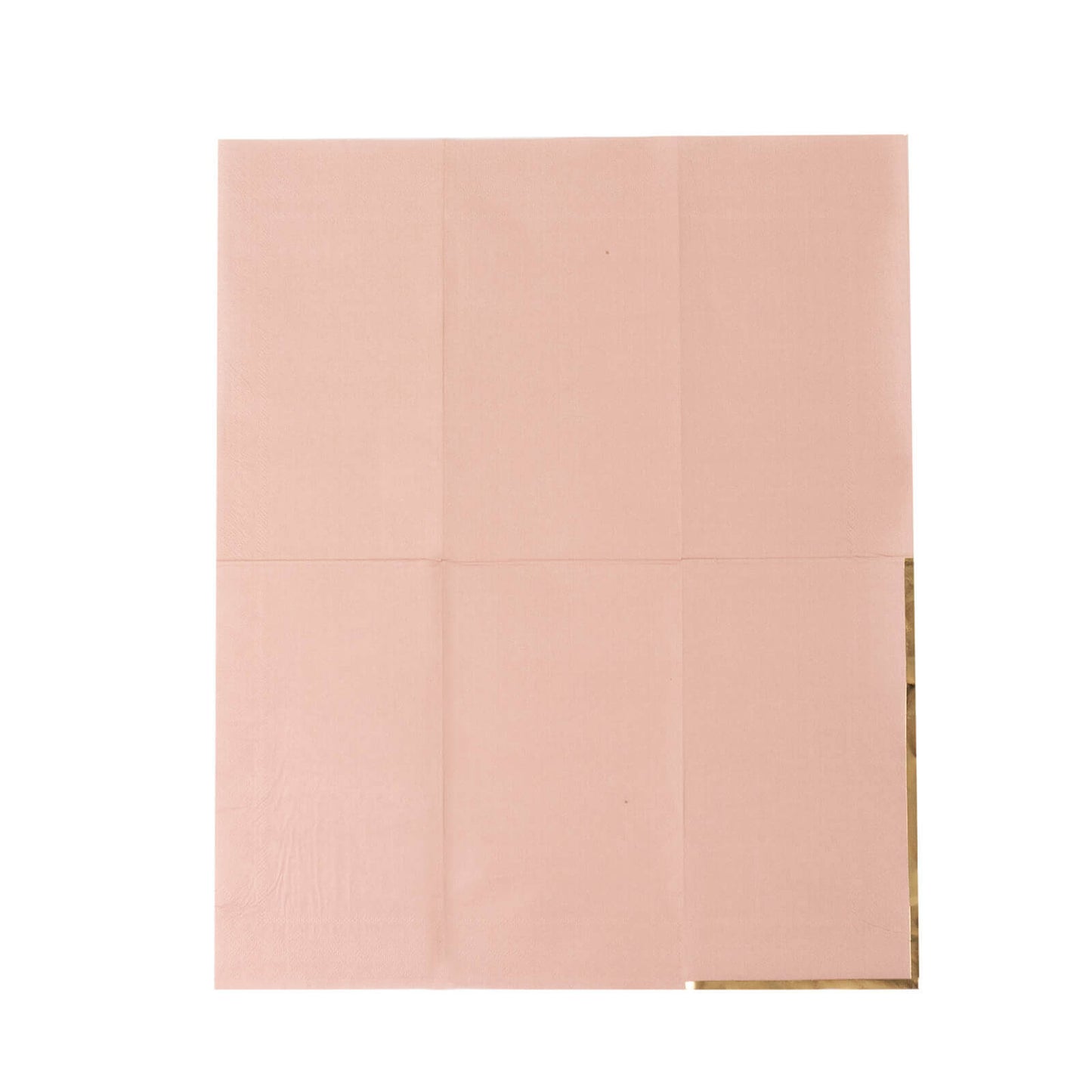 50-Pack Paper Dinner Napkins Dusty Rose with Gold Foil Edge 2 Ply - Stylish Disposable Napkins