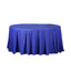 Polyester 120" Round Tablecloth Royal Blue - Seamless Wrinkle-Resistant Table Cover