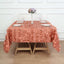 Taffeta 72"x72" Table Overlay Square Tablecloth Terracotta (Rust) - 3D Leaf Petal Table Cover