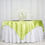 Satin 72"x72" Table Overlay Square Tablecloth Apple Green - Smooth Finish Table Cover