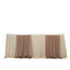 14ft Sheer Pleated Ruffle Skirting Chiffon Table Skirt - Taupe and Beige, Shimmer Sheer, Wrinkle-Free Fabric