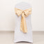 5 Pack Lamour Satin 6"x106" Chair Sashes Beige - Stylish Reusable Decorative Bows