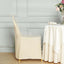 Polyester Slip On Banquet Chair Covers Beige - Stain-Resistant Reusable Durable Fabric