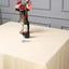 Polyester 90"x90" Table Overlay Square Tablecloth Beige - Wrinkle-Resistant & Durable Table Cover