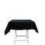 100% Cotton 54"x54" Square Tablecloth Black Linen - Soft & Breathable Fabric Table Cover