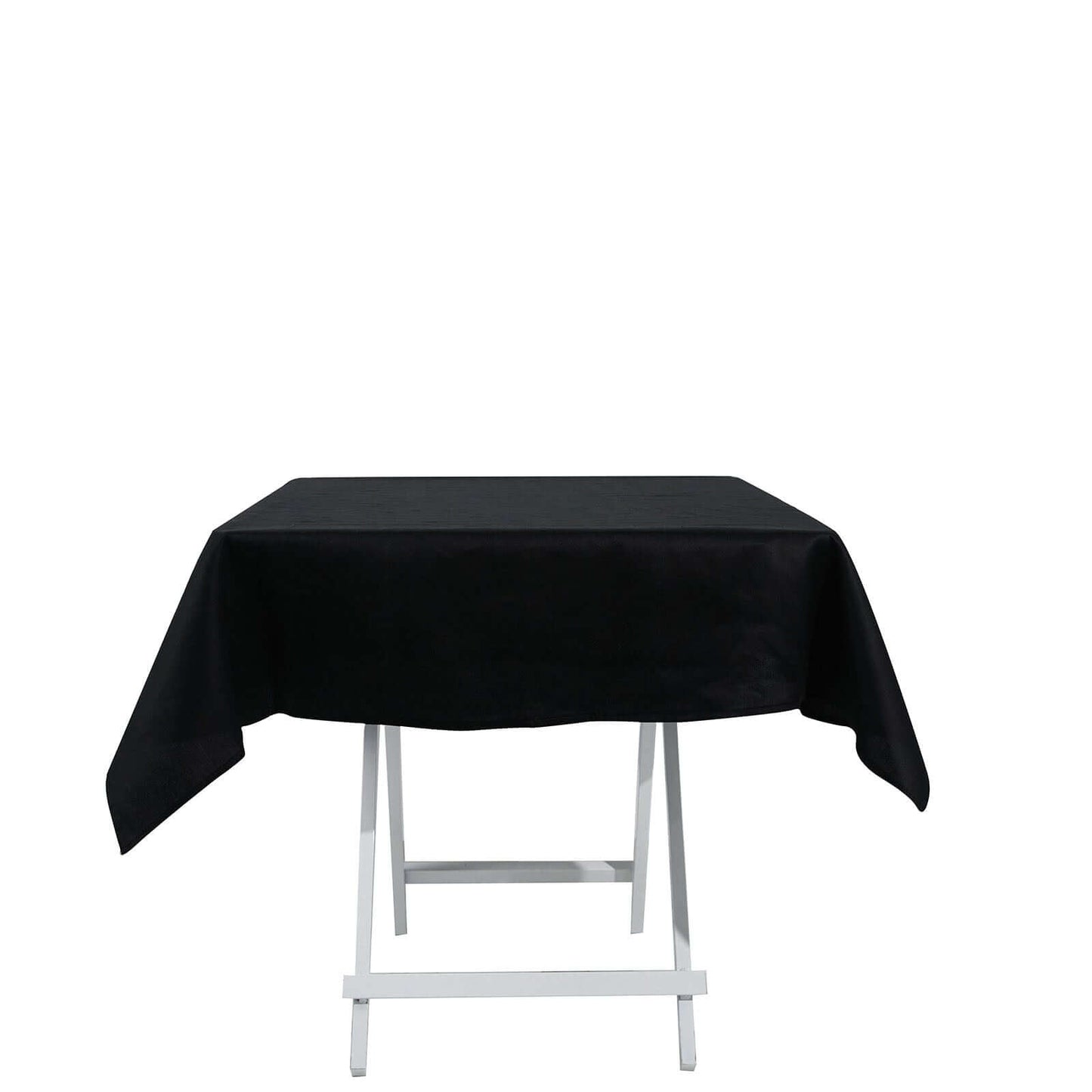 100% Cotton 54"x54" Square Tablecloth Black Linen - Soft & Breathable Fabric Table Cover