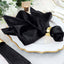 5 Pack Premium Velvet 20"x20" Napkins Black - Soft Sheen Finish Cloth Napkins for Upscale Gatherings