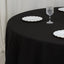 Cotton Blend 120" Round Tablecloth Black - Seamless Wrinkle-Resistant Table Cover