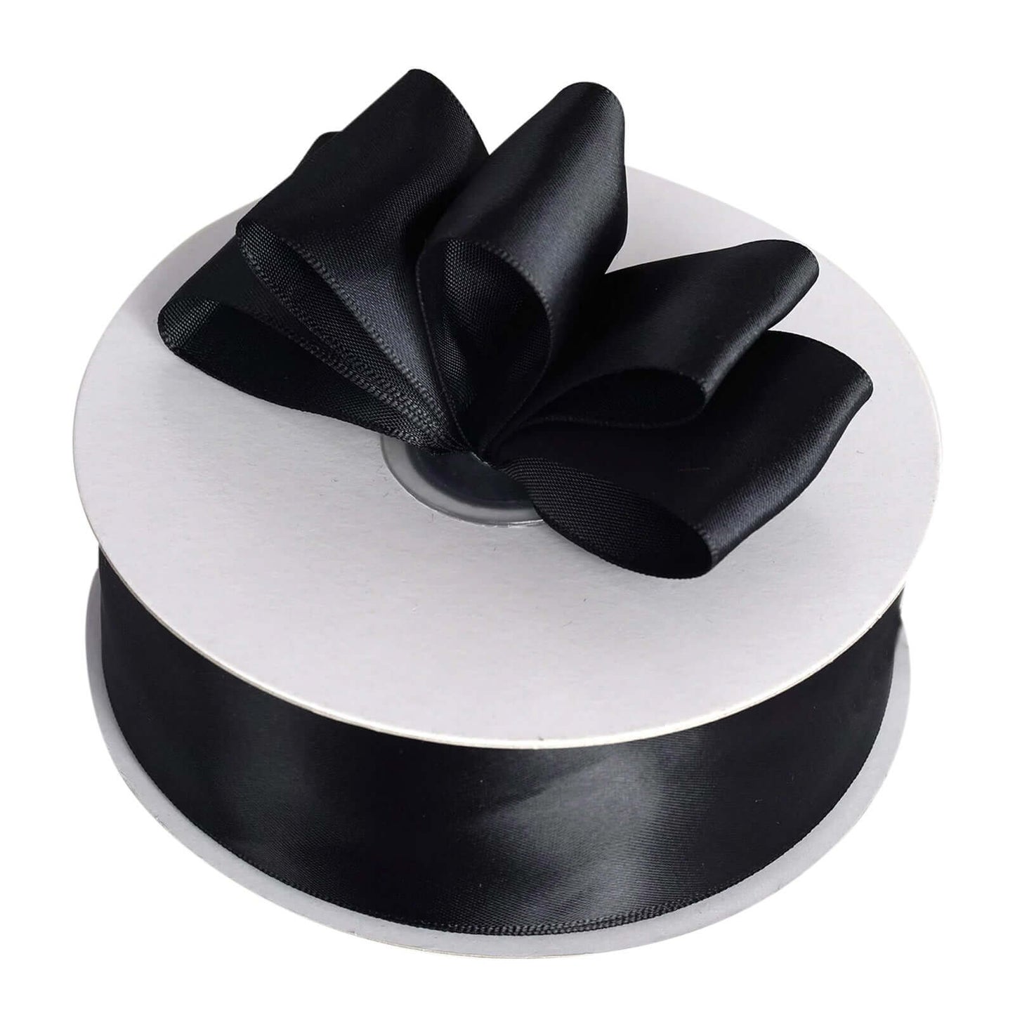 50 Yards 1.5" Black Single Face Decorative Satin Ribbon